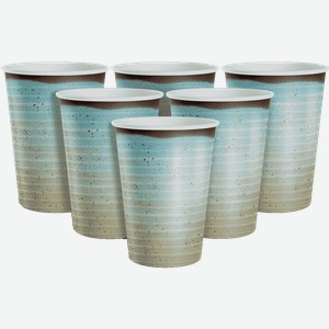 Набор стаканов голубая керамика 6 шт 0.832