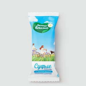 Суфле молочное «Лето близко» со вкусом ванили в молочном шоколаде, 40 г
