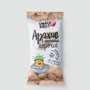 Арахис «Small Balls» в хрустящей корочке со вкусом сметаны и зелени, 60 г