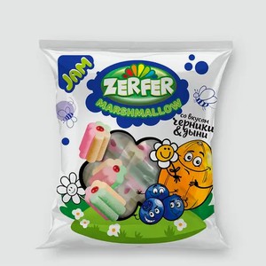 Маршмеллоу «Zerfer Jam» со вкусом черники & дыни, 90 г