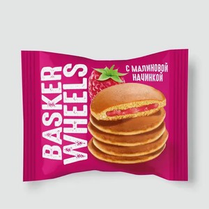 Панкейк «Basker Wheels» с малиновой начинкой, 36 г