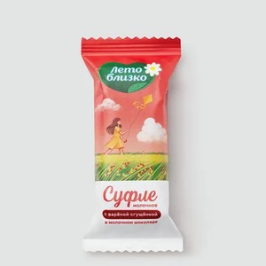 Суфле молочное «Лето близко» с варёной сгущенкой в молочном шоколаде, 40 г