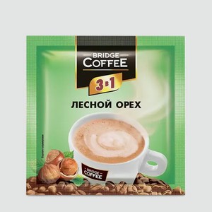 Напиток кофейный «Bridge Coffee» 3 в 1 с ароматом лесного ореха, 20 г