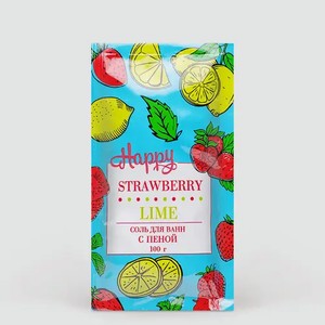 Соль для ванн с пеной «Лаборатория Катрин» Srawberry/Lime, 100 г