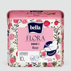 Прокладки «Bella» Flora с ароматом розы, 10 шт