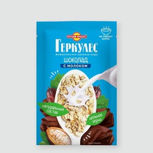 Каша овсяная моментальная «Геркулес» с шоколадом и молоком, 35 г