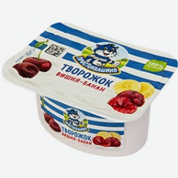 Творожный Продукт Простоквашино, Вишня/банан, Ананас/банан, 3,6%, 110 Г
