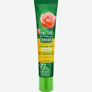 Крем для лица Чистая линия Насыщенный Увлажняющий Лепестки розы и алтей дневной, 40 мл