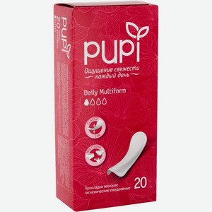 Прокладки ежедневные Pupi Multiform 20шт., 20 шт