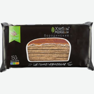 Хлебцы Хлебцы Молодцы Бородинские цельнозерновые 150г, 150 г