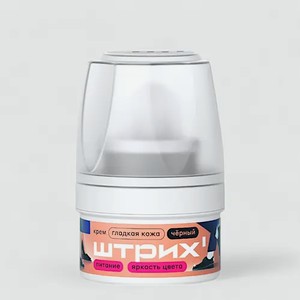 Крем для обуви «Штрих» с аппликатором, Черный, 60 мл