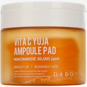 DABO Увлажняющие подушечки с ниацинамидом, витамином С и экстрактом юдзу Vita C Yuja Ampoule Pad, 100 шт