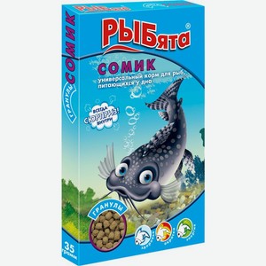 Корм Рыбята Сомик гранулы для аквариумных рыб 35г, 35 г