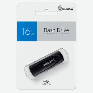 Флэш-накопитель SmartBuy USB 2.0 черный 16GB