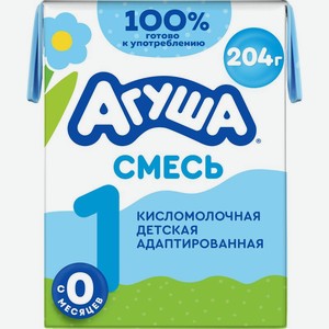 Смесь кисломолочная детская Агуша с 0 мес. 3.5% 204г, 204 г