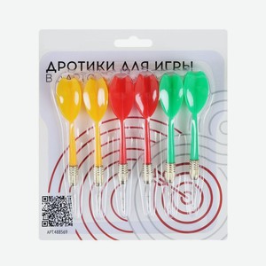 Дротики для дартса, 6 шт., металлический наконечник, вес 6 г