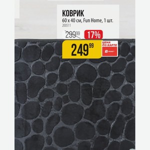 КОВРИК 60 х 40 см, Fun Home, 1 шт.
