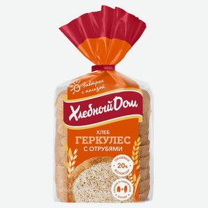 Хлеб Геркулес с отрубями половинка в нарезке 250г Хлебный До