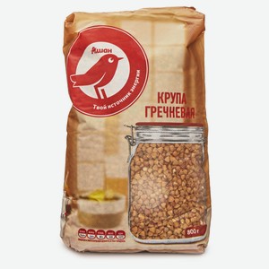 Крупа гречневая АШАН Красная птица ядрица, 800 г