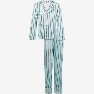 Пижама мужская INWIN длинный рукав и брюки, голубой BFT-10, Узбекистан