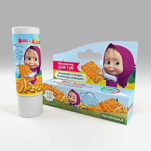 Маша и Медведь Бальзам для губ Печенька