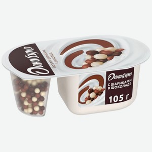 Йогурт Даниссимо Фантазия Хруст. Шок. Шарики 6.9% 105г