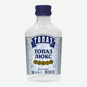 Водка ТОПАЗ Люкс 38% 0,1л(Россия):24