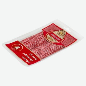 Колбаса сырокопченая Юбилейная, Сибирская продовольственная компания, 100 г, нарезка