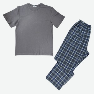 Пижама мужская (темно-серый/темно-синий/белый) арт. МBig-00