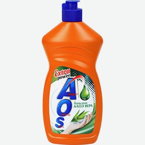 Жидкое средство для мытья посуды AOS Бальзам Алоэ вера, Россия, 450 г