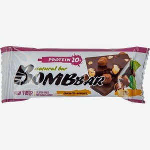 Батончик BOMBBAR протеиновый шоколад-фундук, 60г