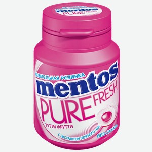 Резинка жевательная МЕНТОС, ТуттиФрути, с экстрактом зеленого чая, 54г