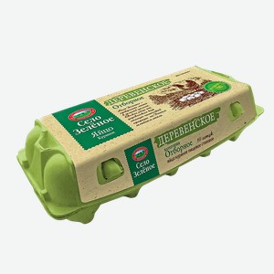 Яйцо куриное СЕЛО ЗЕЛЕНОЕ Деревенское С0, 10шт.