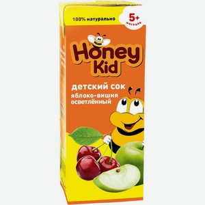 Сок Honey kid яблочно-вишневый восстановленный осветленный с 5 месяцев 200мл