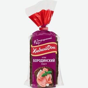Хлеб ХЛЕБНЫЙ ДОМ Бородинский нарезка, Россия, 400 г