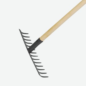 Грабли прямые 14 зубчатые с деревянным черенком 1-го сорта