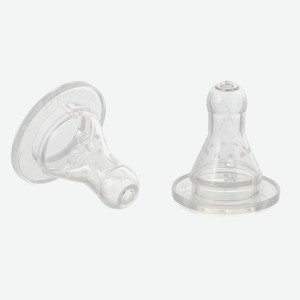 Соска молочная ПОМА классической формы с быстрым потоком (силикон)6+ 2 шт.