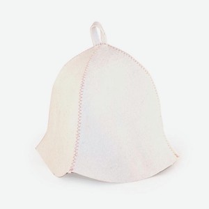 Шапка банная Главбаня Сауна войлок белая артБ0403