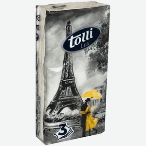 Платочки бумажные Tolli Lux гигиенические 3 слоя 10шт., 10 шт