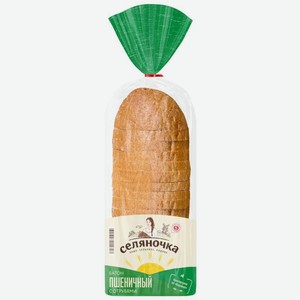 Батон Селяночка пшеничный с отрубями нарезка 300г, 300 г
