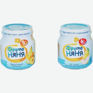 Пюре Фрутоняня Грушевое Натуральное С 4 Мес. 100г