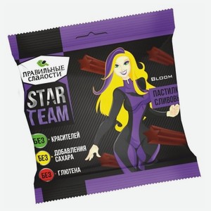 Пастилки Правильные сладости Star Team Сливовые 70 г Пермская кондитерская фабрика 