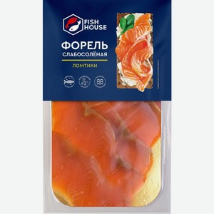 Форель Fish House радужная слабосоленая ломтики 100г, 100 г