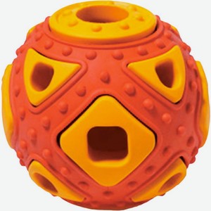 Игрушка Homepet Silver Series Мяч фигурный для собак красно-оранжевый 6.4х5.9см 1шт., 1 шт