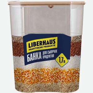 Банка Liberhaus для сыпучих продуктов 1.7л 1шт., 1 шт