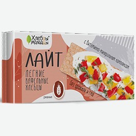 Хлебцы-молодцы, Вафельные, Ржаные, С Экстрактом Виноградной Косточки, 70 Г