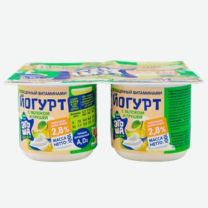 ЭГОША Йогурт дет вяз ябл/гр 2,8% 100г пл/ст(Павловский МЗ):8
