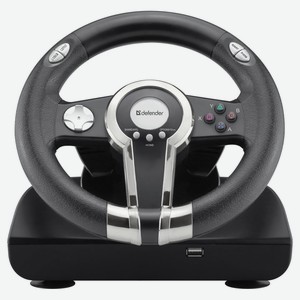 Игровой руль Defender Gotcha PC/PS3 с педалями, 12 кнопок