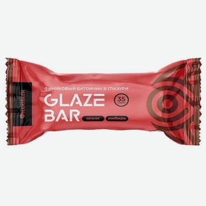 Батончик Филинити Glaze Bar финиковый с кокосом и имбирем глазированный 35г, 35 г