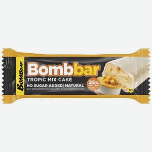 Батончик Bombbar со вкусом Торт Тропический Микс глазированный 40г, 40 мл